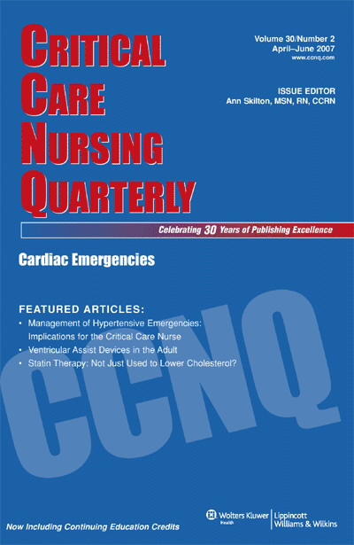 Critical Care Nursing Quarterly  