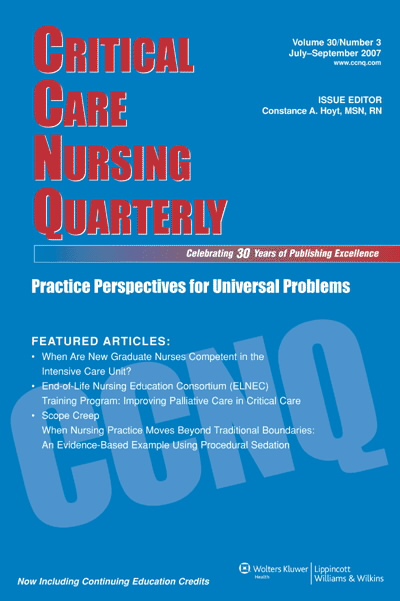 Critical Care Nursing Quarterly  