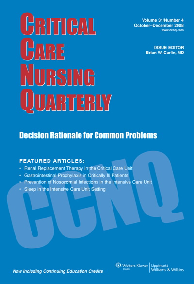 Critical Care Nursing Quarterly  