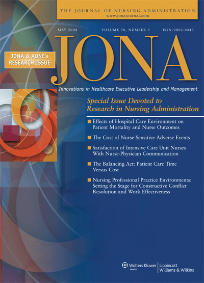 JONA: Journal of Nursing Administration