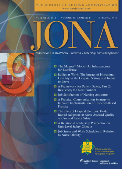 JONA: Journal of Nursing Administration