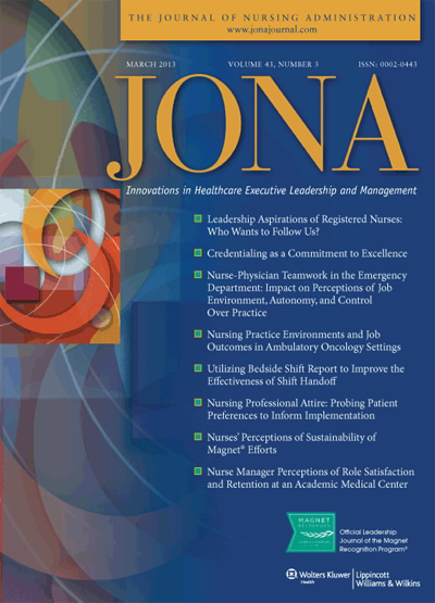JONA: Journal of Nursing Administration