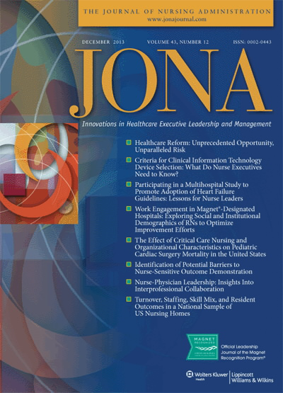 JONA: Journal of Nursing Administration