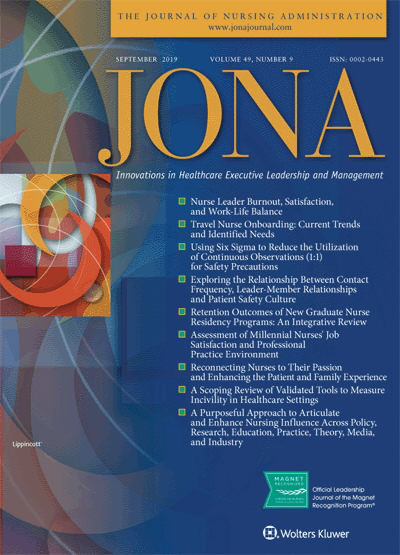 JONA: Journal of Nursing Administration