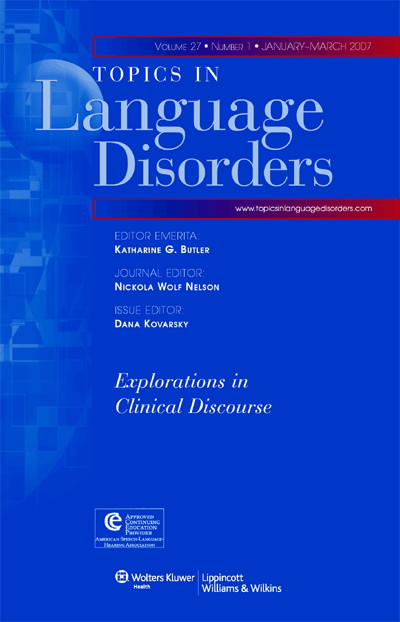 Topics in Language Disorders