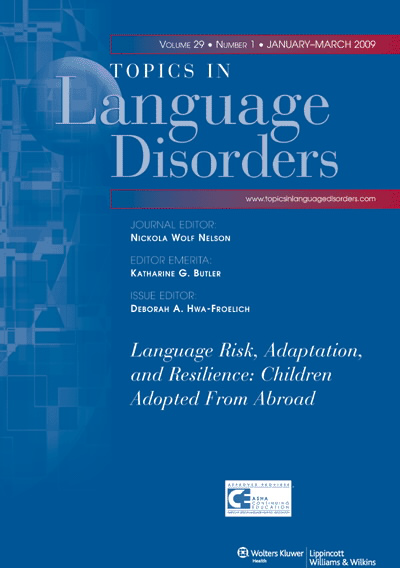Topics in Language Disorders