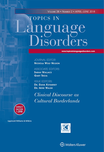 Topics in Language Disorders