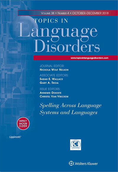 Topics in Language Disorders