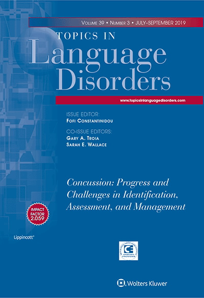 Topics in Language Disorders