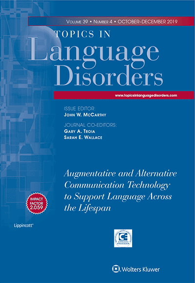 Topics in Language Disorders