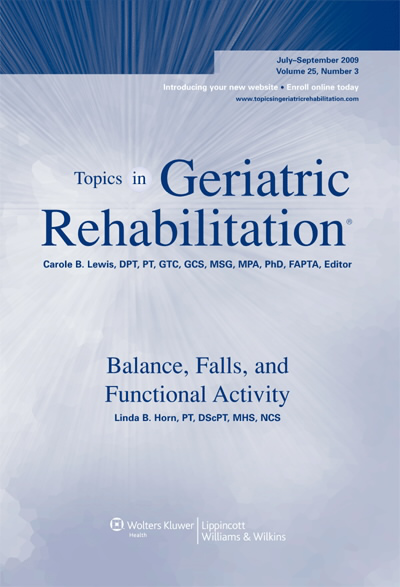 Topics in Geriatric Rehabilitation