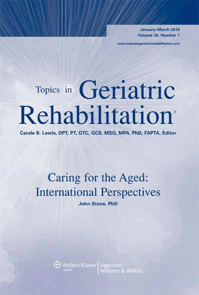 Topics in Geriatric Rehabilitation