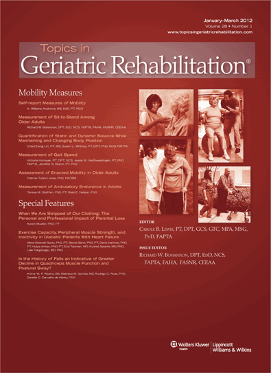 Topics in Geriatric Rehabilitation