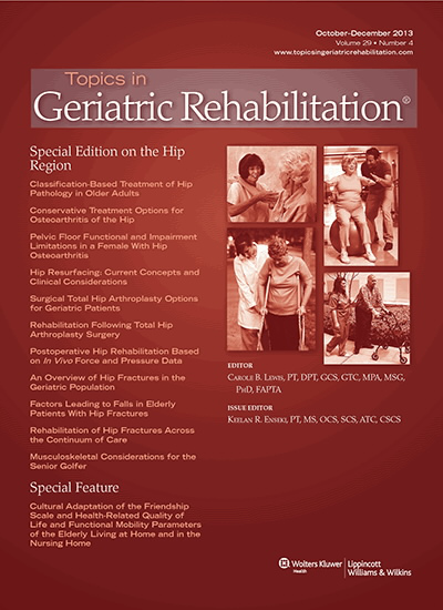 Topics in Geriatric Rehabilitation