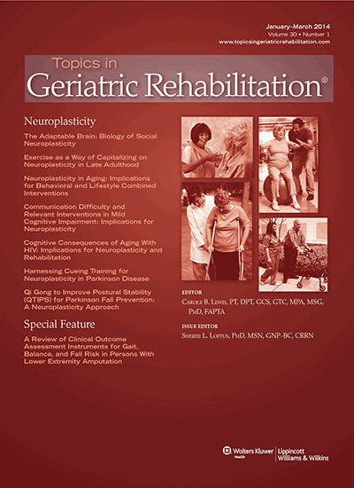 Topics in Geriatric Rehabilitation
