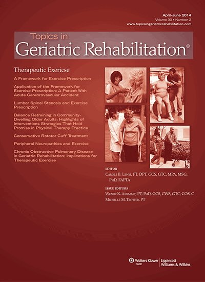 Topics in Geriatric Rehabilitation