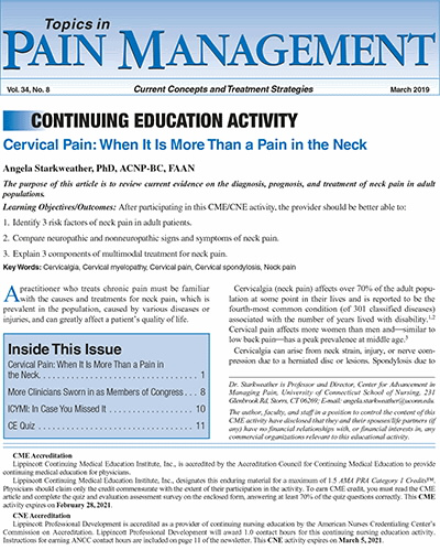 Topics in Pain Management