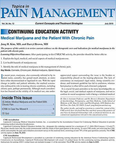 Topics in Pain Management