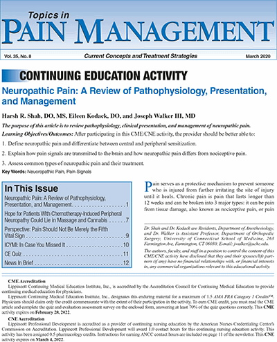Topics in Pain Management