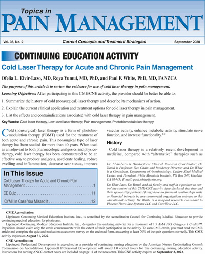 Topics in Pain Management