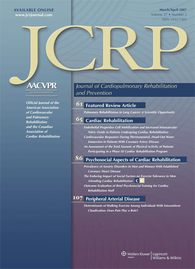 Journal of Cardiopulmonary Rehabilitation & Prevention