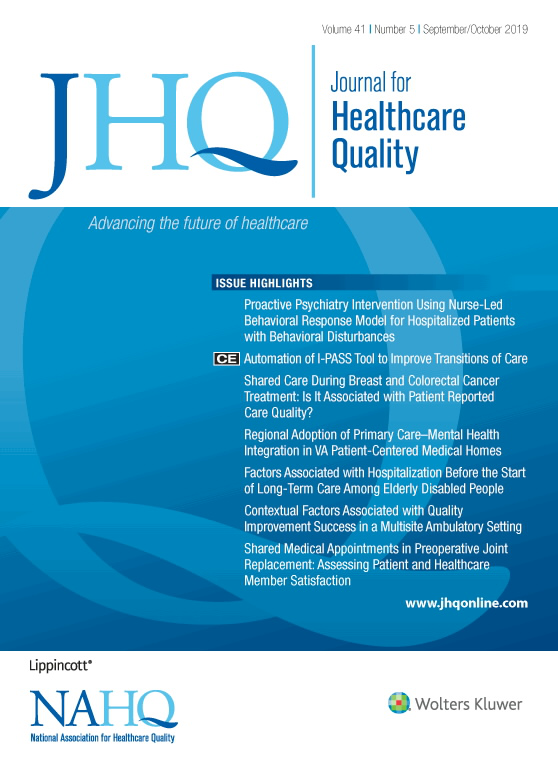 Journal For Healthcare Quality
