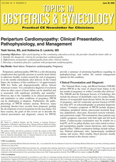 Topics in Obstetrics & Gynecology